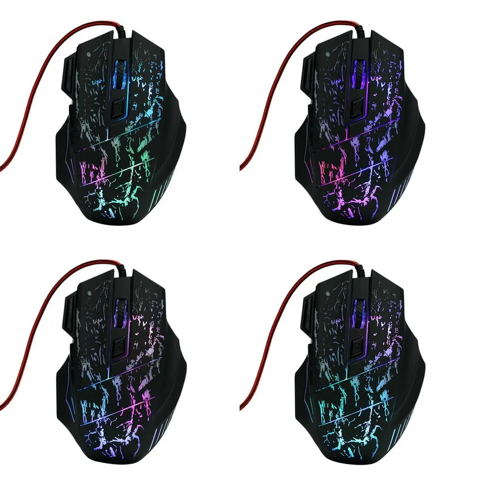 

High Quality 1PC 5500 DPI Mouse Game 7 LED buttons Wired USB Optical Gaming Mouse for Pro Gamer 5pcs