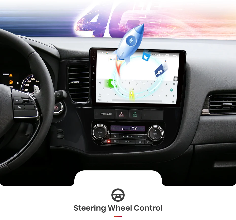 Sale AWESAFE 2Din Android 8.1 4+64G CarPlay GPS Radio Audio Multimedia Player For Mitsubishi Outlander 3 2012 2014 2018 2 Din no DVD 9