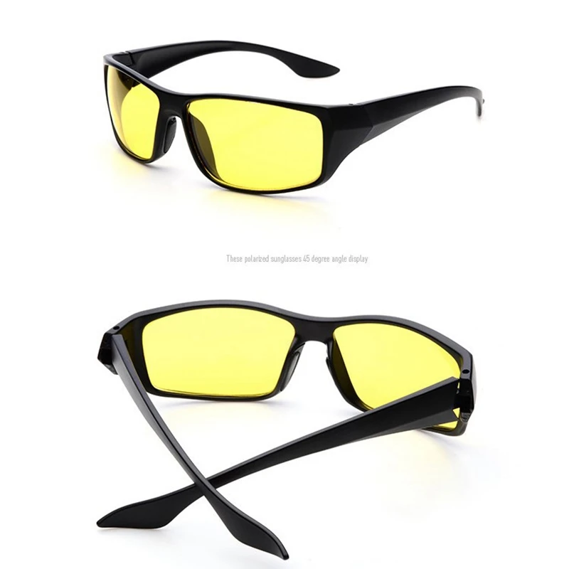 Glitztxunk, модные мужские солнцезащитные очки, для улицы, защита от солнца, оправа, ПК, рамка, очки ночного видения, водительское зеркало для ночного вождения, 2 цвета на выбор
