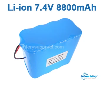 

SuPower 7.2V 7.4V 8.4V 18650 8800mAh Lithium ion Li-ion Rechargeable Battery Pack Max. 5A with built-in protection circuit board