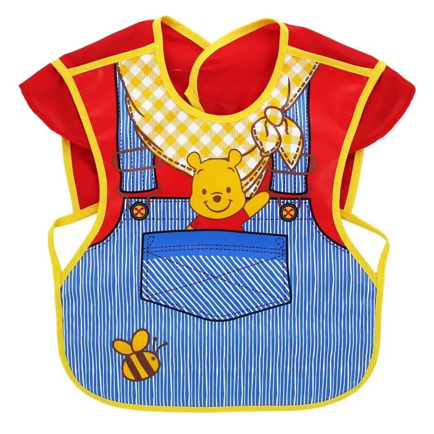 Disney minnie Eva bib waterproof children's smock maternity boy girl baby kindergarten cartoon saliva towel bib T-shirt Mickey