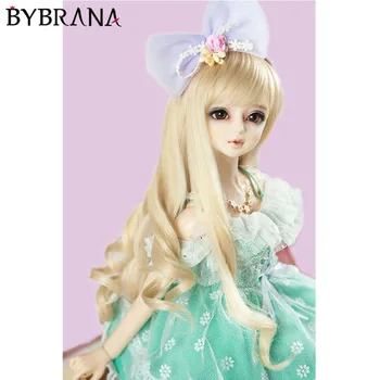 

Bybrana Custom Deep Curly BJD Wig 1/3 1/4 1/6 1/8 Heat Resistant Fiber can bear 180 degrees hair for dolls