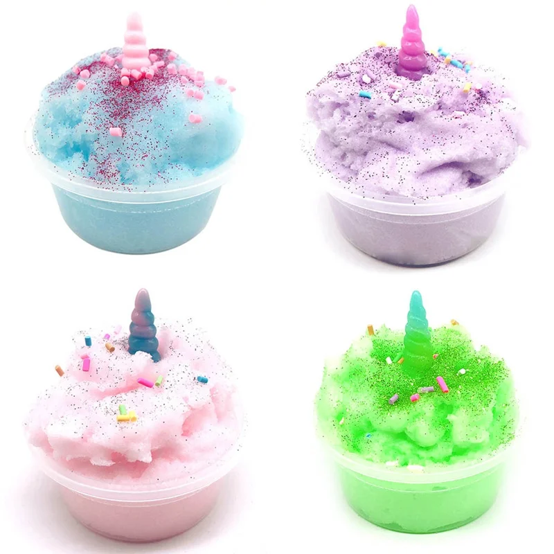 

2019 New Colorful Unicorn Corner Slime Clay Toy Scented Stress Relief Toy Kids Plasticine Toy Sludge Toy