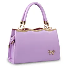 Elegant Violet PU Office Lady Handbag Shoulder Bag Wave Lovely Bownot Decoration Casual Women Clutch Crossbody High Quality Elegant Violet PU Office Lady Handbag Shoulder Bag Wave Lovely Bownot Decoration Casual Women Clutch Crossbody High Quality