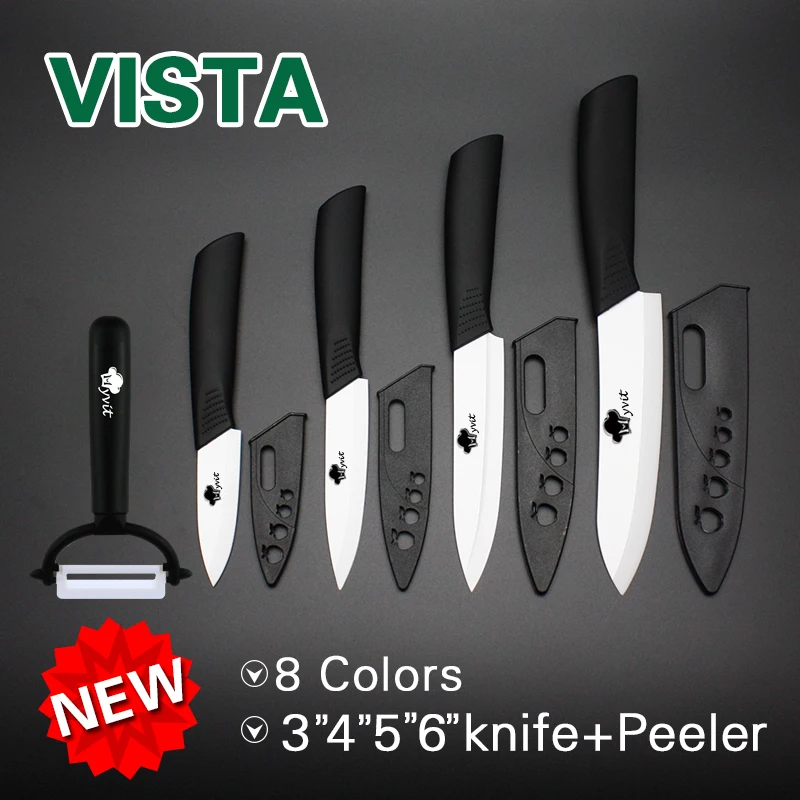 Buy Ceramic Knives Set Multi color Handle Kitchen 3" 4