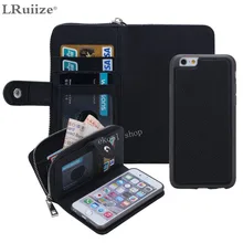 LRuiize Leisure women man Luxury PU Leather Purse Zipper Wallet Case Card Cash Holder For Samsung