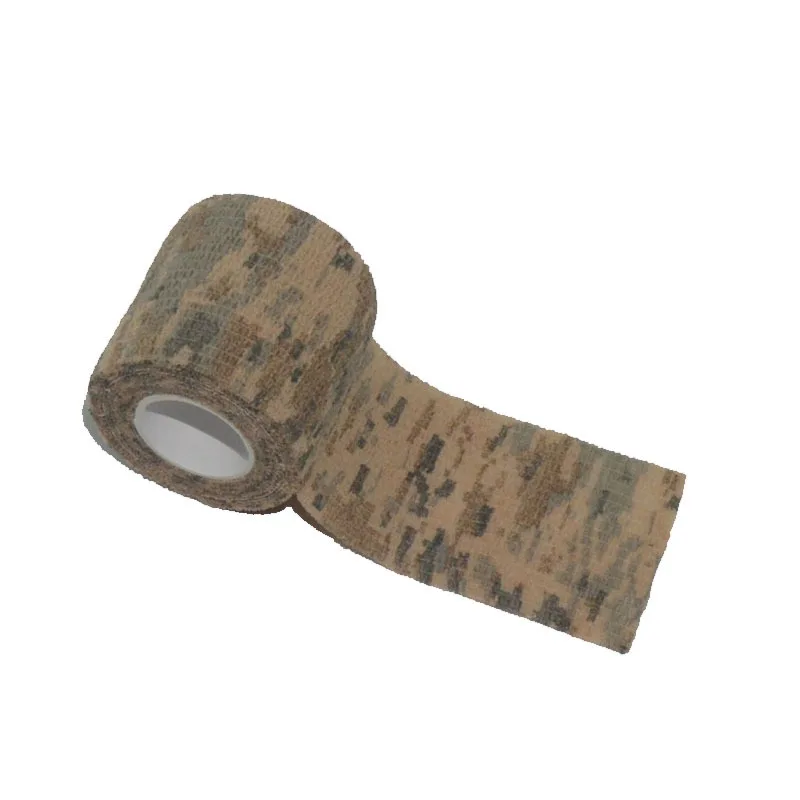 New Camo Camouflage Elastic Tape Durable Disposable Waterproof Nonwoven Wrist Wound Bandage Sports Support Tatoo Grip Wrap