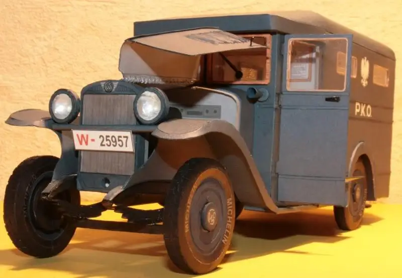 

DIY Paper Model Polish Bank Ambulance Cws T-1 1930 Boy Gift Papercraft 3D Puzzle