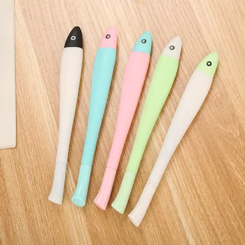 

40 Pcs Creative Stationery Small Fish Shape Neutral Pen Cute Cartoon Student Personality Office Supplies Signature Pen