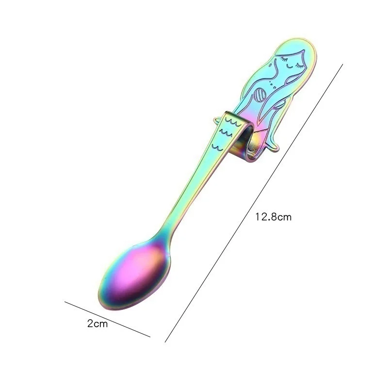 Новинка Русалка нержавеющая сталь для ложек кофе ложка Flatware для питья для свадьбы русалка День Рождения украшения поставки