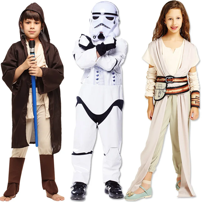 

Halloween Cosplay Children Costume Jedi Knight Star Wars Costume Play Children Role-play Clothing Sets Kids Fancy Clothes Dress