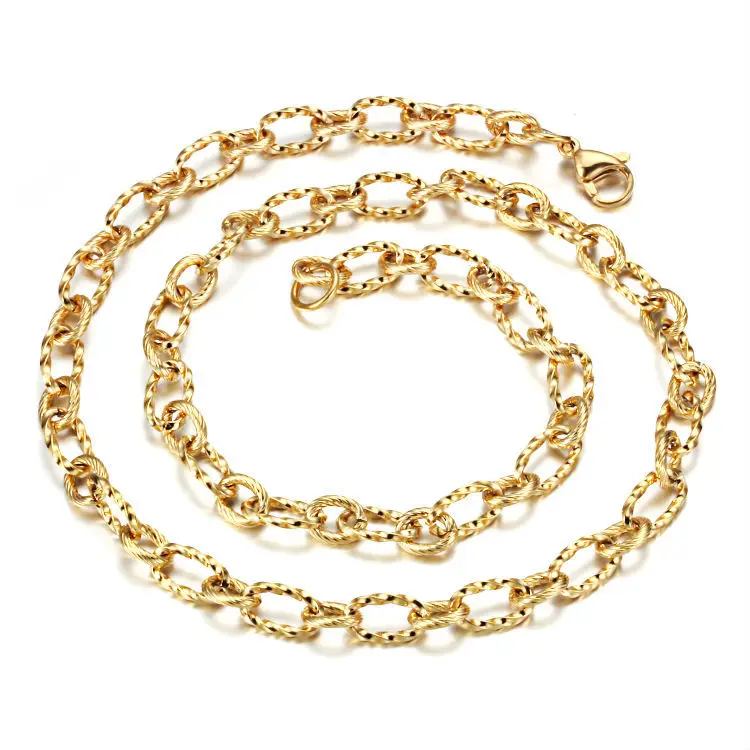 

Sale yellow gold color necklaces for men jewelry bijoux chain necklace fashion jewellery free shipping 11N24K-17