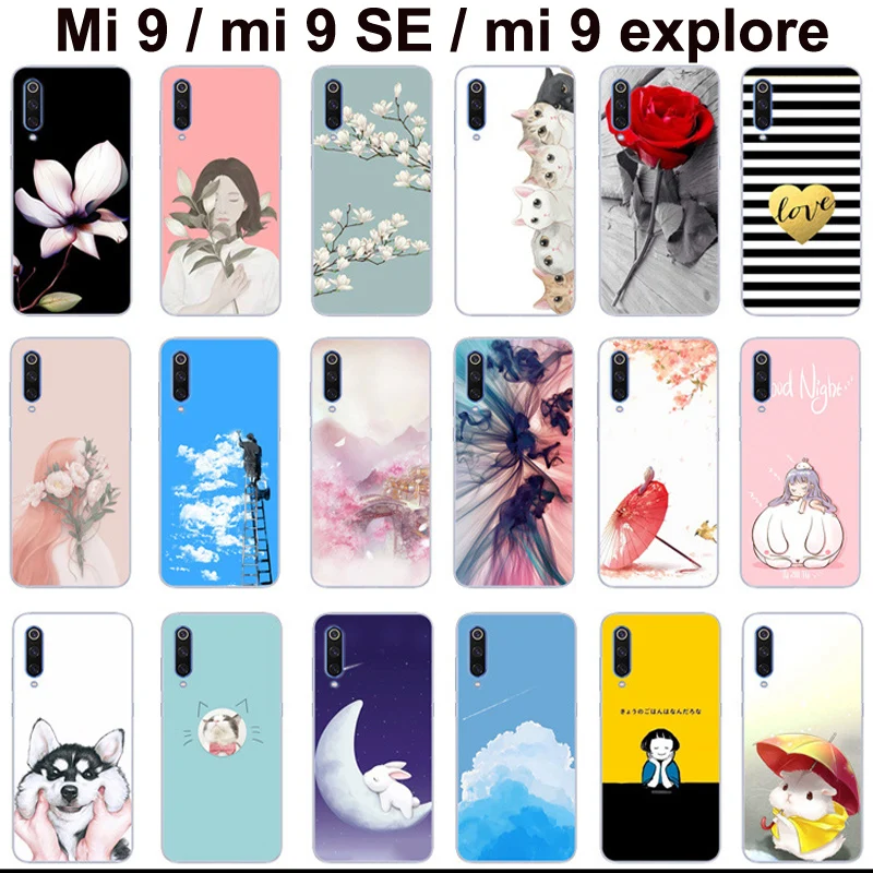 Funda For Xiaomi Mi 9 Case Mi9 explore Silicone Soft Phone SE mi9 se mi9se Cover mi Coque | Мобильные телефоны и