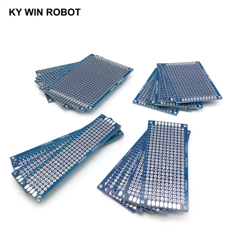 

20pcs 5x7 4x6 3x7 2x8 cm Blue Pcb Double-Sided Copper Prototype Universal PCB Board for Arduino