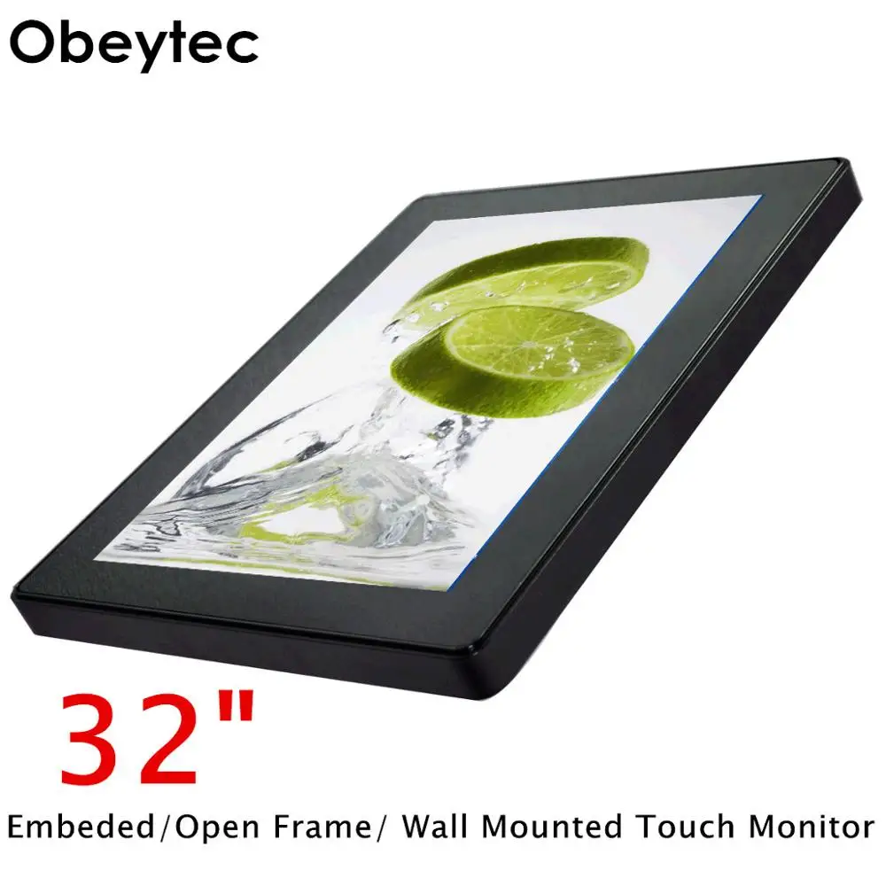 Obeytec 32 дюйма P CAP емкостный сенсорный ЖК монитор с открытой рамкой разрешение FHD