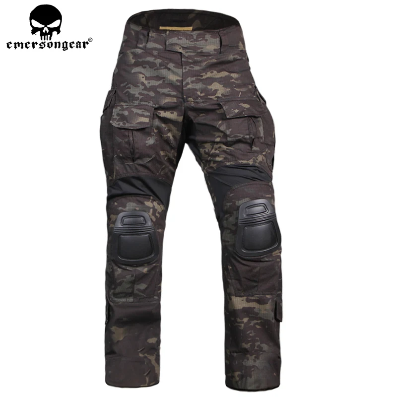 Pantalon Treillis Militaire US BDU Noir Genoux Et Arrière