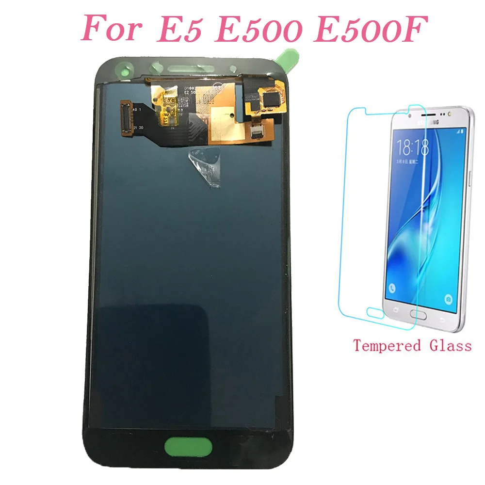 

Test LCD Screen For Samsung Galaxy E5 2015 E500 E500F E500H E500M Touch Screen Digitizer LCD Display Adjust For E5 E500HQ LCD