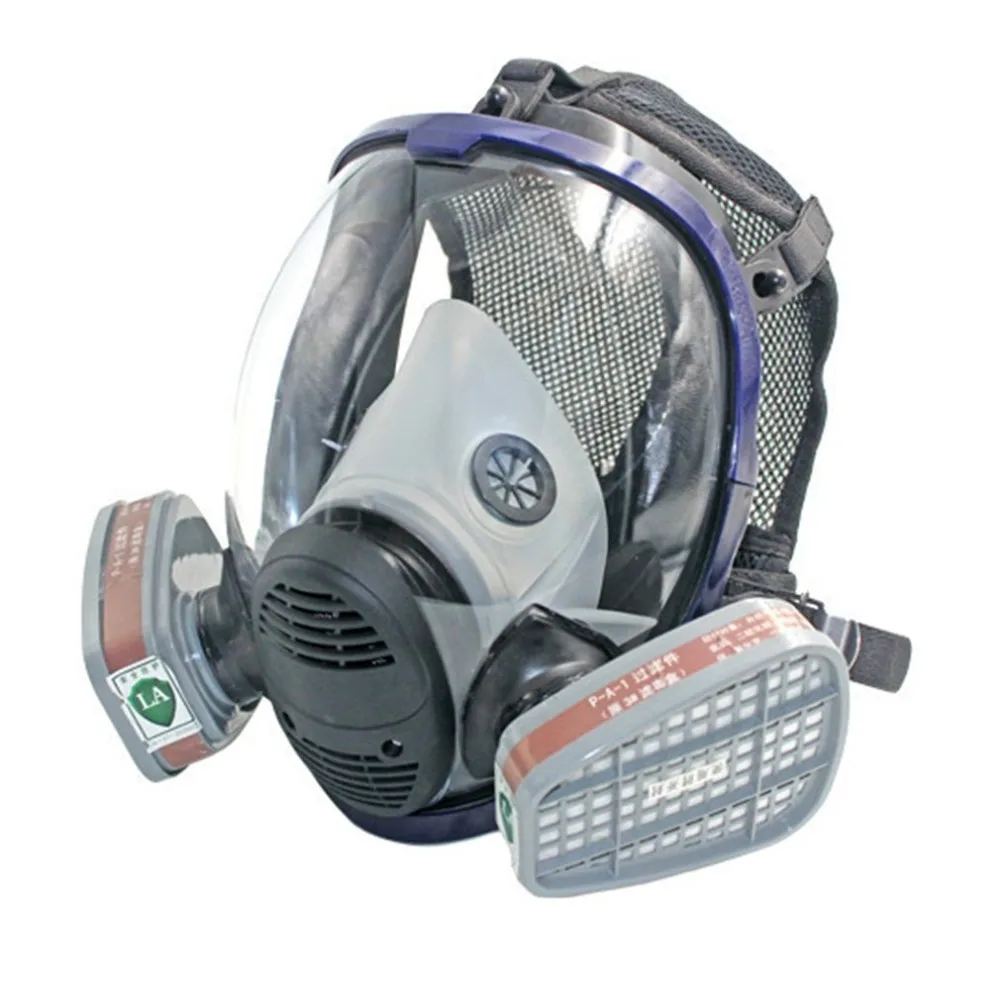 Koop Volledige Gezicht Respirator Gasmasker Breather anti stof Anti Organische Gas Veiligheid Masker voor Industrie Schilderen Spuiten Gas Masker