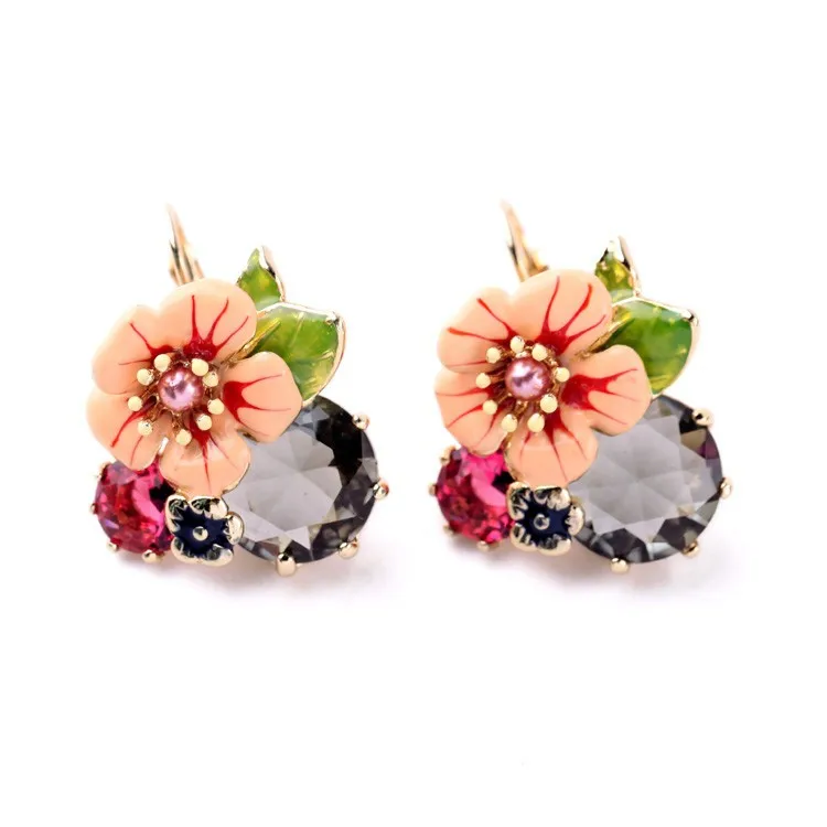 Серьги гвоздики Птица с эмалью лето и весна|jewelry sets|wholesale jewelry setearrings ring set |