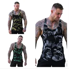 Мужская Горячая мышечная хлопковая спортивная мужская майка без рукавов, Мужская Фитнес Спортивная дышащая впитывающая пот камуфляжная жилетка