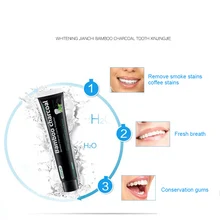 Активированный уголь отбеливающая зубная паста натуральный черный мятный вкус травяной 120 г горячей МДФ