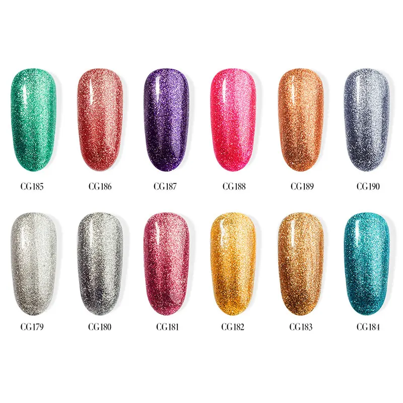 Azure Beauty Platinum Nail Polish Super Shine Glitter Diamond Platinum Golden Manicure Soak Off UV Gel Polish Lacquer Varnishes