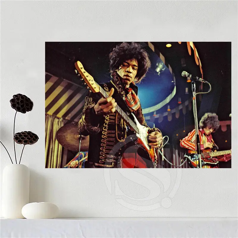 

Custom canvas poster Art Jimi Hendrix Home Decoration poster cloth fabric wall poster print Silk Fabric Print SQ0527
