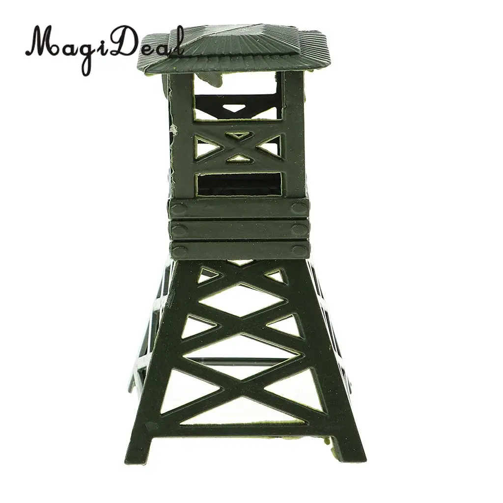 10Pcs/Set Military Watch Tower 9cm Model Plastic Toy Soldier Army Men Accs for Wargame Scenery Building Boys Toys