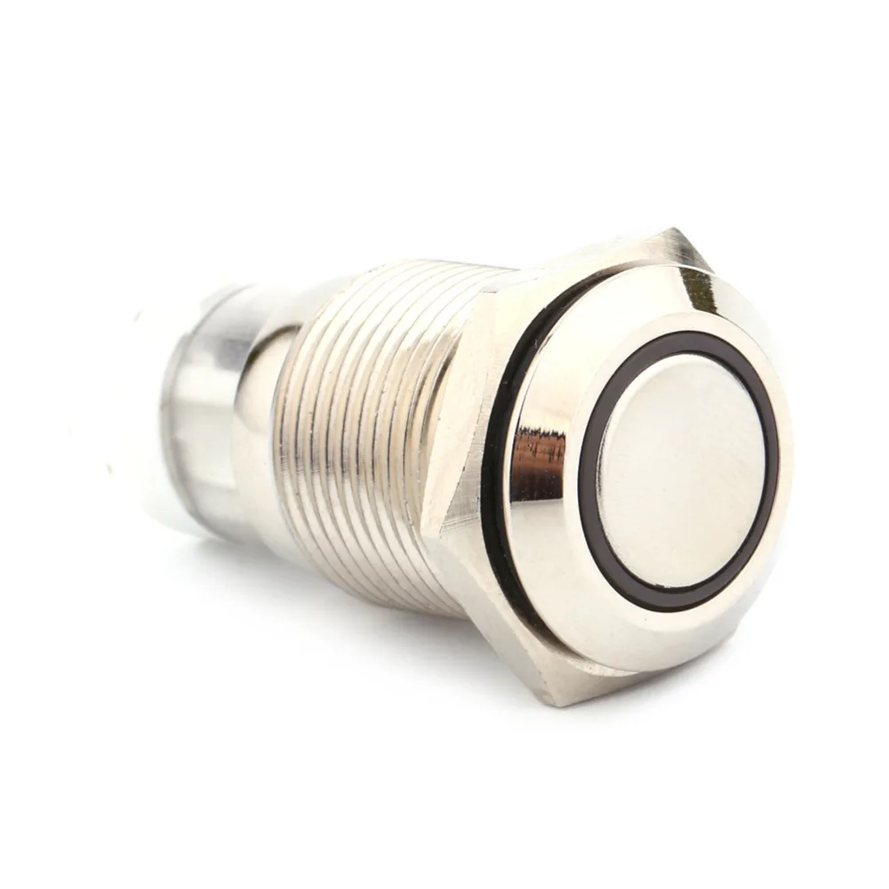 Car Styling16mm 12V Metal LED Switch Latching Push Power Button For Car ...