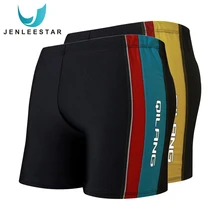 Купальник Мужские плавки пляжные шорты высокого качества высокая эластичность лоскутное письмо печати дышащие быстросохнущие фитнес