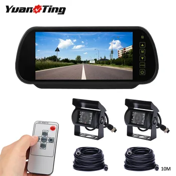 

YuanTing Waterproof 18 IR LED Night Vision Reverse Camera + 7" TFT Rear View Monitor Vehicle Parking System for RV Bus Trailer