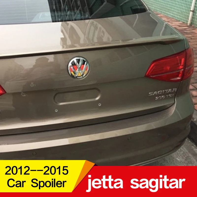 Использовать для Volkswagen Sagitar mk6 спойлер Jetta 2012- год заднее крыло автомобильное украшение с цветом автомобиля переоборудование аксессуара