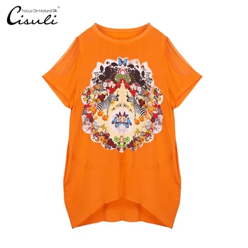 

CISULI Shirts Summer Blouse Women Clothes For Fashion Women Summer Autumn New Design Animal Printing Pattern Free shipping