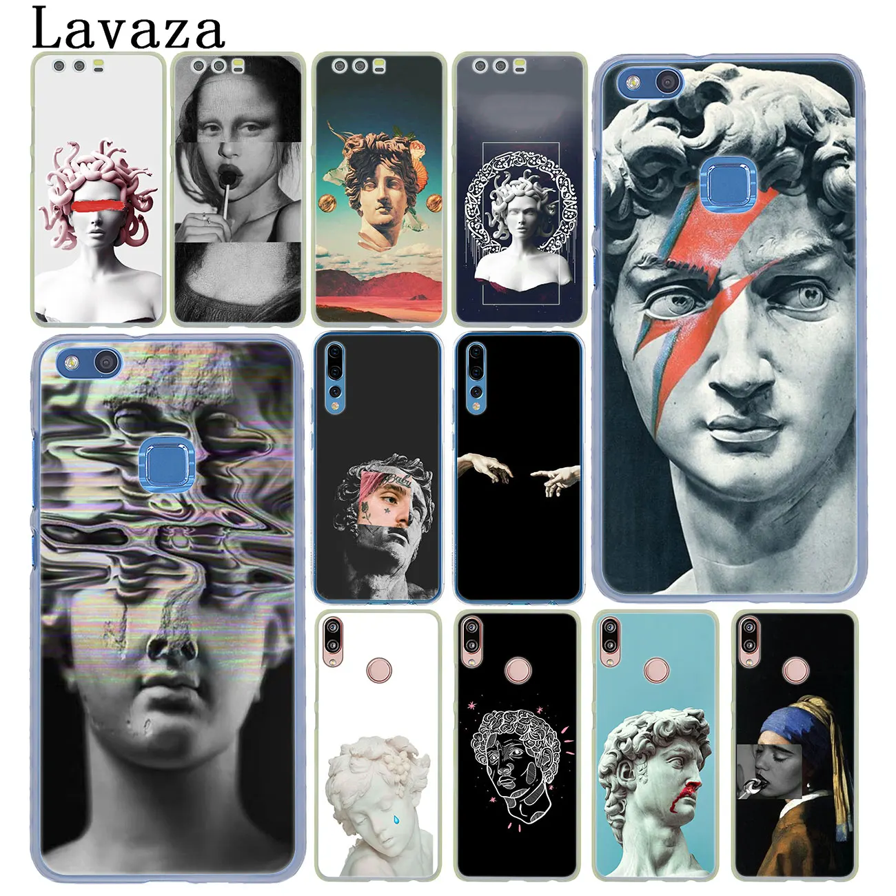 

Lavaza Art David Statue flower Phone Case for Huawei Y7 Y6 Prime Y5 Y9 2018 2017 Honor play 10 8C 8X 8 9 Lite 7C 7X 7A Pro Cover