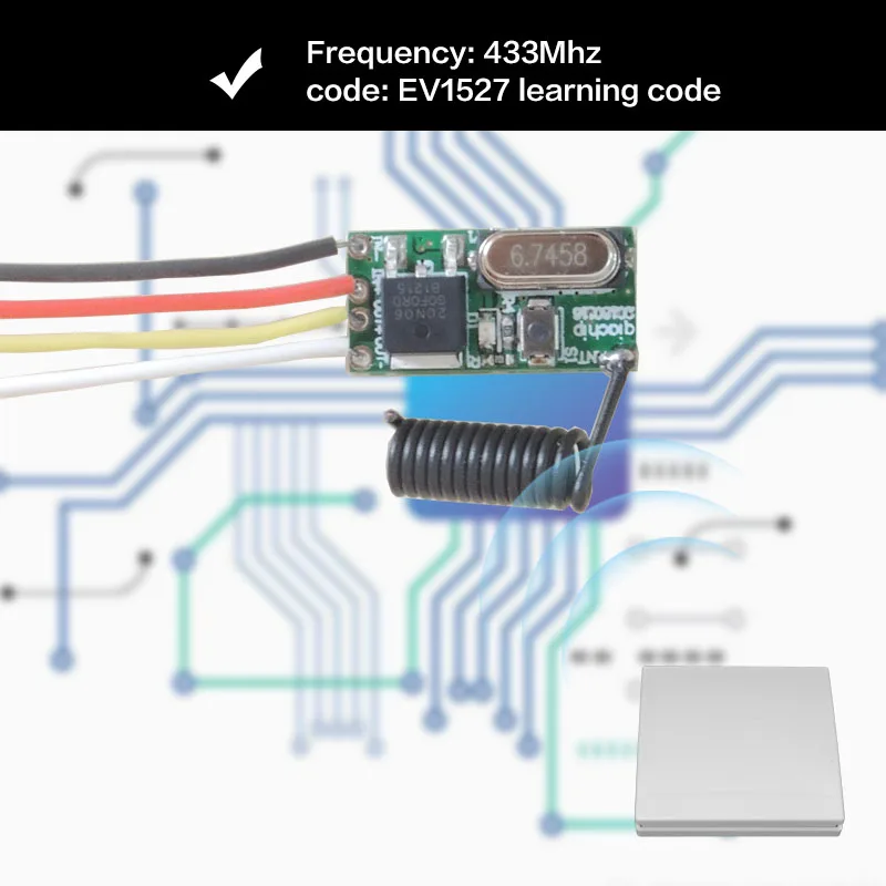 433 МГц универсальный беспроводной пульт дистанционного управления 5 в модуль приемника и передатчик пульт дистанционного управления RF переключатель для светильник DIY