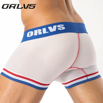 

Best Brand ORLVS Best Selling Newest Mesh Underwear Men Modal Boxer Men Quick Dry Sexy Men Boxer Ventilate Plus Size Boxers Slip