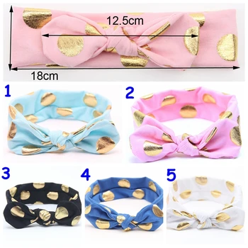 

Baby girl gilding dot Headband infant boy girl 11colos for choose solid color Hair Accessories with Bowknot Hairbands 0-4T