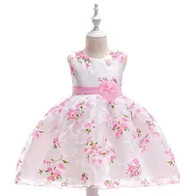 2019 Summer Mesh Princess Dress Floral Kids Dresses For Girls Birthday Tutu Party Dress Children Clothes summer kids girls birthday party wedding princess tutu dress for girls clothes mesh flowers children bridesmaid elegant dress