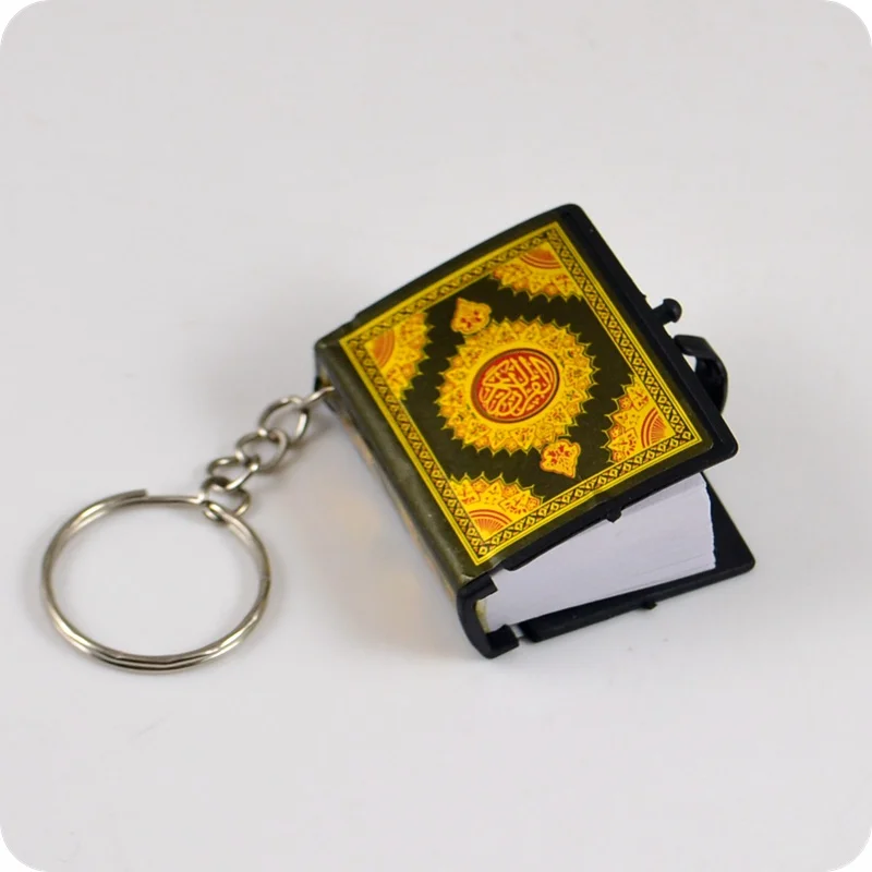 

12x Mini Arabic language Koran Quran Islam Muslim ALLAH real paper can read Pendant Key Chains Fashion Religious jewelry