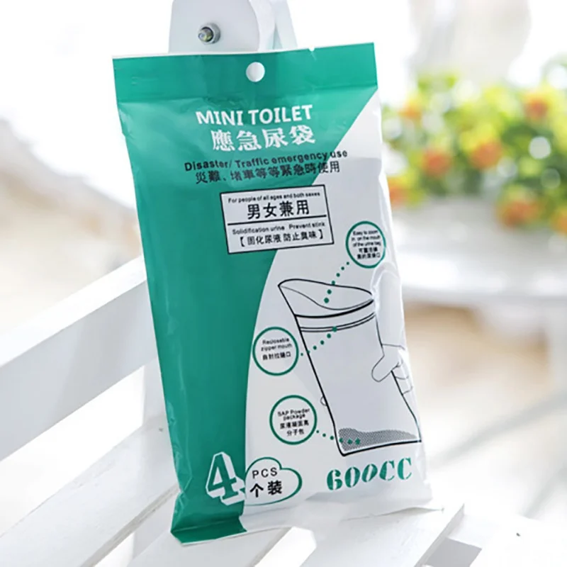 

4 pcs/bag Outdoor Traveling Emergency Urine Bag Portable Carry Piss Car First Kit Bags Mini Toilet Urinate Bags j2