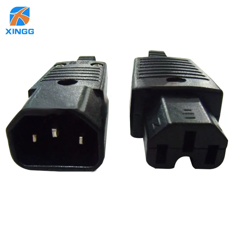 

IEC60320 C13 Power Cord Cable Connector Male Plug C14 Female PDU/UPS Socket Adapter Adaptor 10A 250V CE(EMC,LVD) RoHS FCC