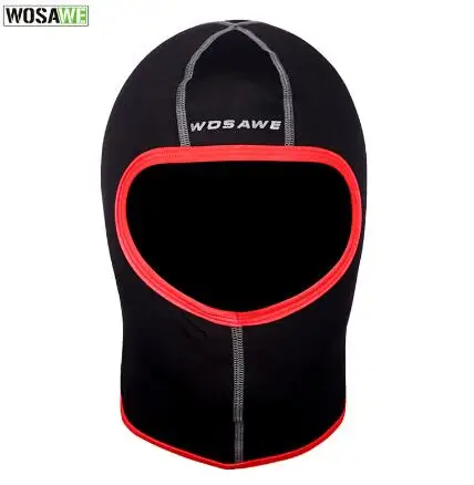 WOSAWE велосипедная маска Зимняя Термальная Балаклава для катания на лыжах, пеших прогулок, тактическая маска для головы на все лицо, мотоциклетный защитный велосипедный шарф - Цвет: Черный