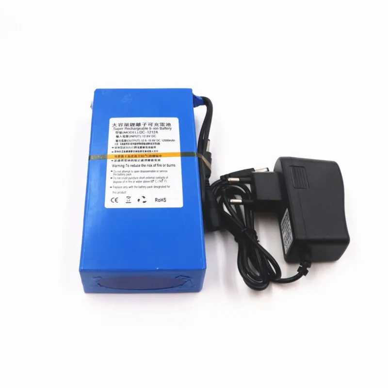 DC 1212A 12 V 12000 MAH перезаряжаемый аккумулятор высокого качества портативный литий-ионный аккумулятор с штепсельной вилкой США/ЕС Прямая+ зарядное устройство