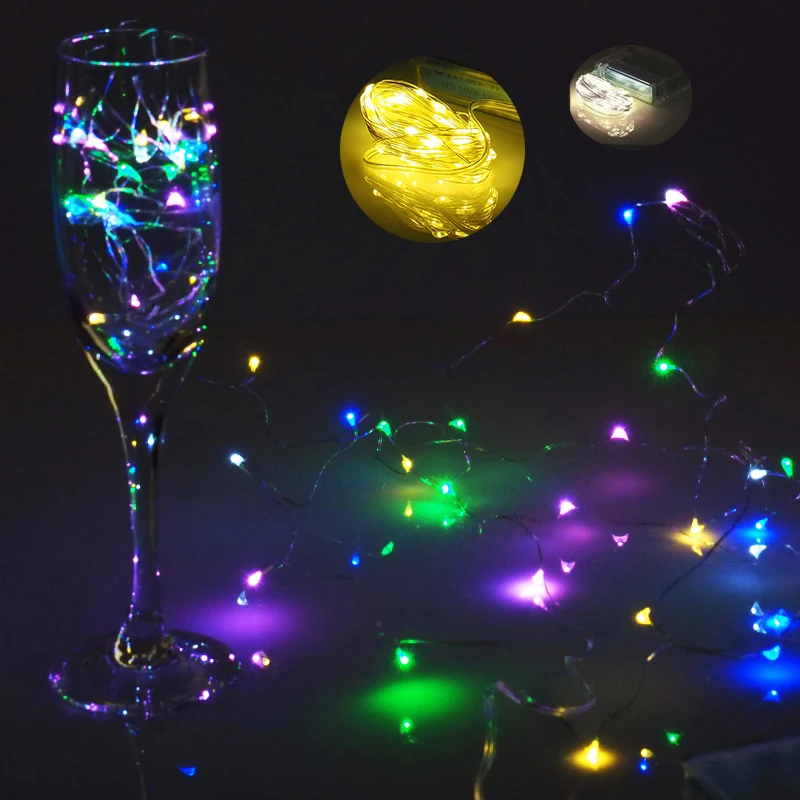 

2M 5M 10M Battery Power Copper Wire Waterproof LED String Lights for Holiday Party Wedding Christmas Decoration Lighting