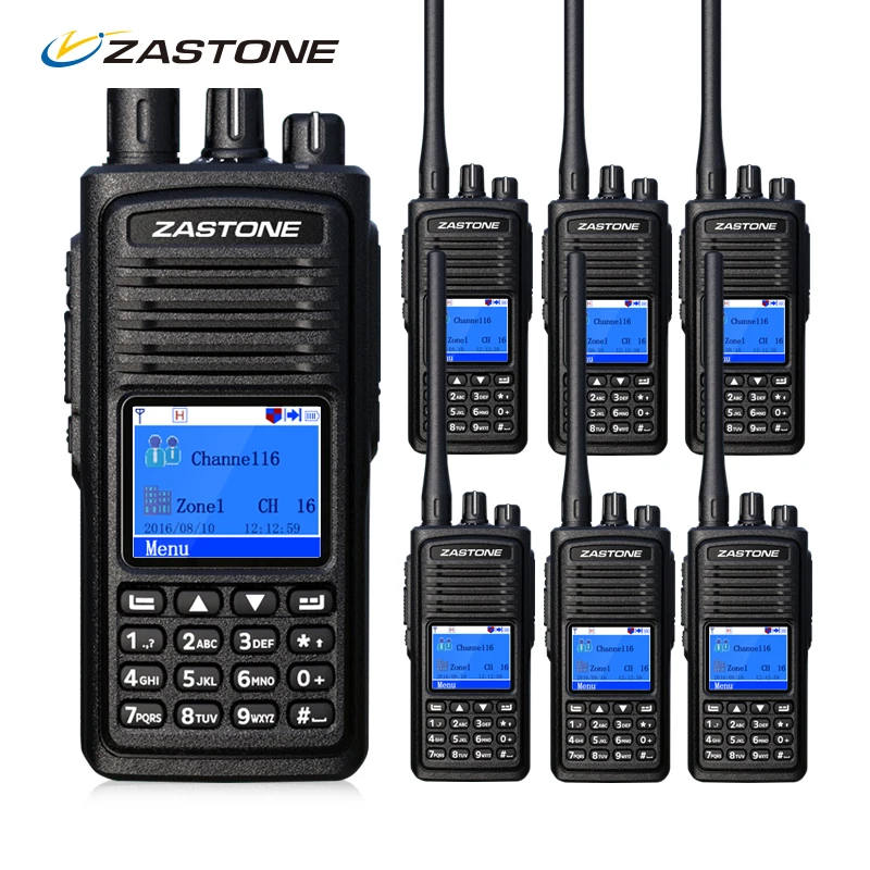 6PCS Zastone D900 Digital DMR Walkie talkie VHF 136 174MHz 5W Two Way
