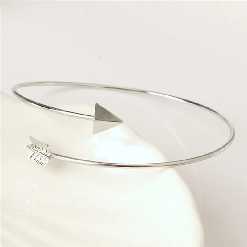 NEW Fashion Bracelets for women luxury brandMetal Punk Cuff Arrow Bangle Bracelet Jewelry Armbanden Voor Vrouwen M16 (4)