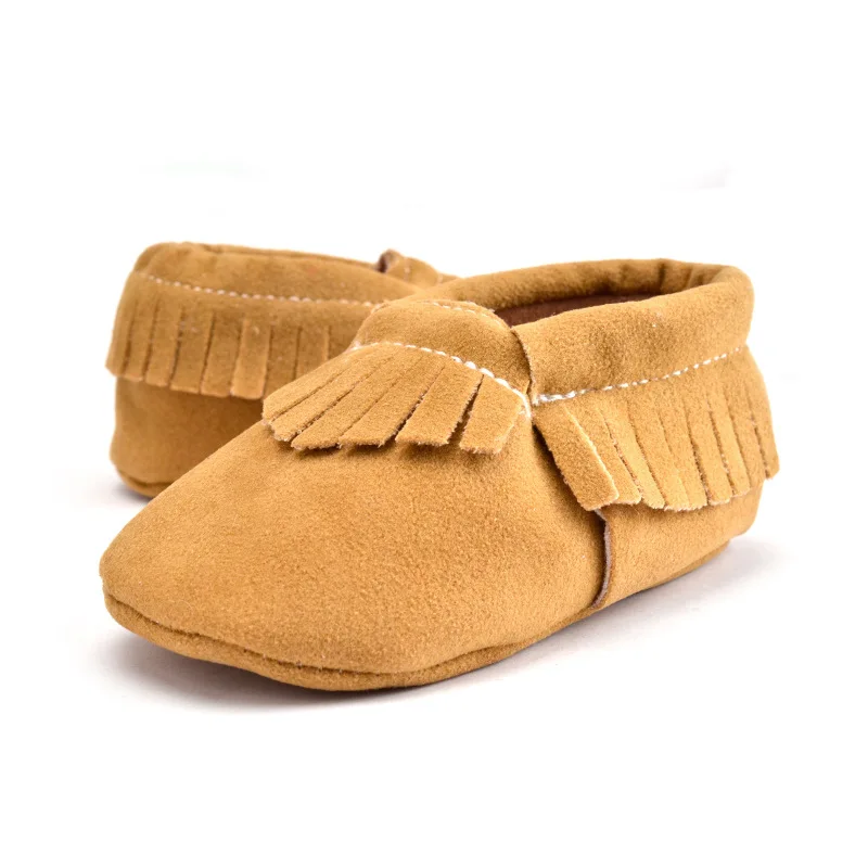 2018 Hot Sale PU Suede Leather Newborn Baby Boy Girl Baby Moccasins Soft Moccs Shoes Bebe Fringe Soft Soled Non-slip Shoes 3