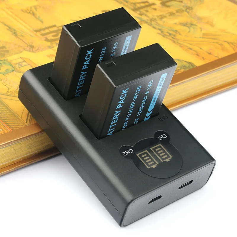 Tanie 2PC NP W126 W126S kamera bateria i podwójna ładowarka dla Fujifilm X T20 XT20 X100F X H1 XH1 X A5 XA5 X A20 XA20 X E3 XE3 X T3 XT3