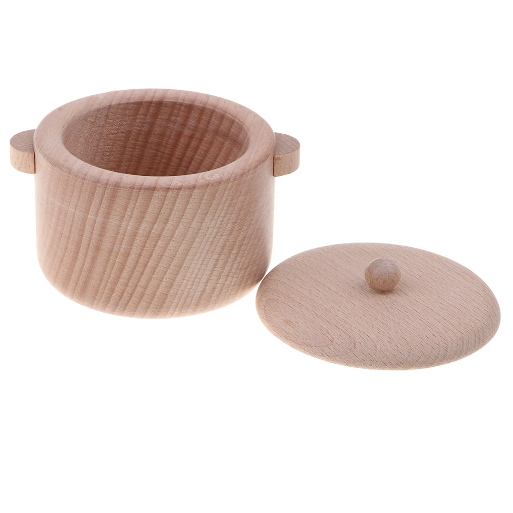 Wooden Kitchen Playsets - Fun Kids Girls Pretend Play Game Cooking Baking Developmental Toys Cookware/ Tableware - Saucepan S