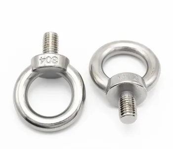 

M6/M8/M10/M12/M14/M16/M20 304 Stainless Steel Eyebolt Lifting Eye Bolts Ring Screw Loop Hole Bolt For Cable Rope Lifting